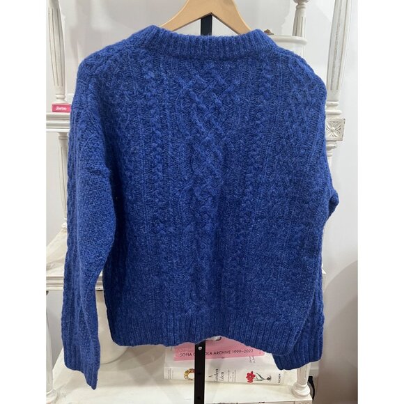 Tuckernuck Alex Mill Catskill Willow Fisherman Sweater Size Medium Cobalt Blue $ - Picture 4 of 4